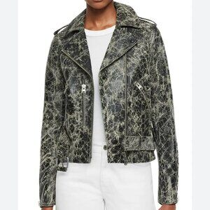 AllSaints Balfern Rift Leather Biker Jacket US 4 / UK 8 / EU 36